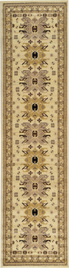 Tabriz Tapestries Collection Area Rug - Azerbaijan (Ivory) Runner Ivory  lifestyle 15