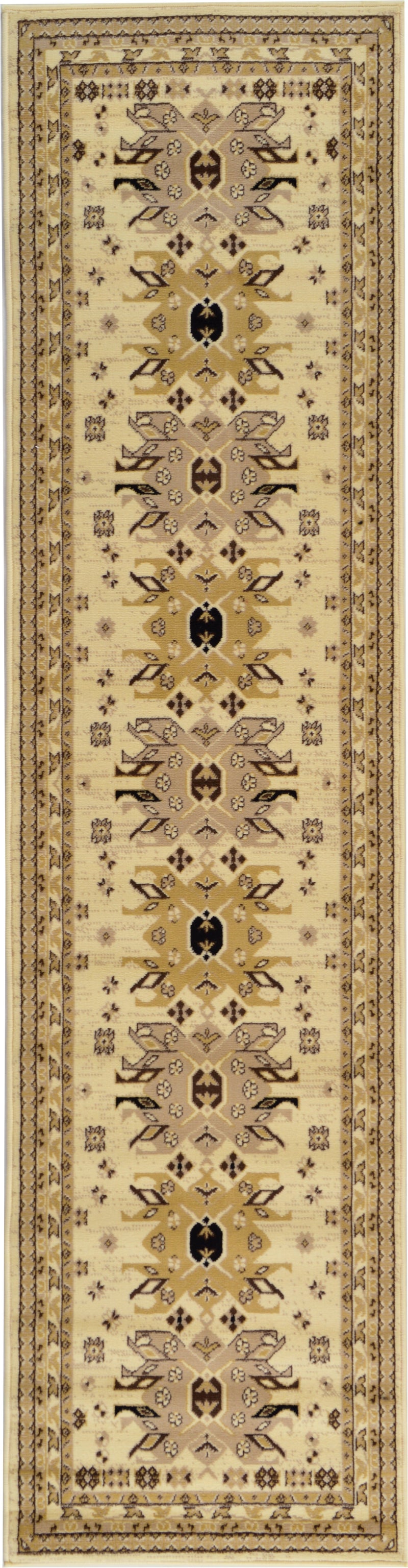 Tabriz Tapestries Collection Area Rug - Azerbaijan (Ivory) Runner Ivory  lifestyle 15