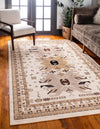 Tabriz Tapestries Collection Area Rug - Azerbaijan (Ivory) Rectangle Ivory  lifestyle 2