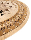 Tabriz Tapestries Collection Area Rug - Azerbaijan (Ivory) Round Ivory  lifestyle 34