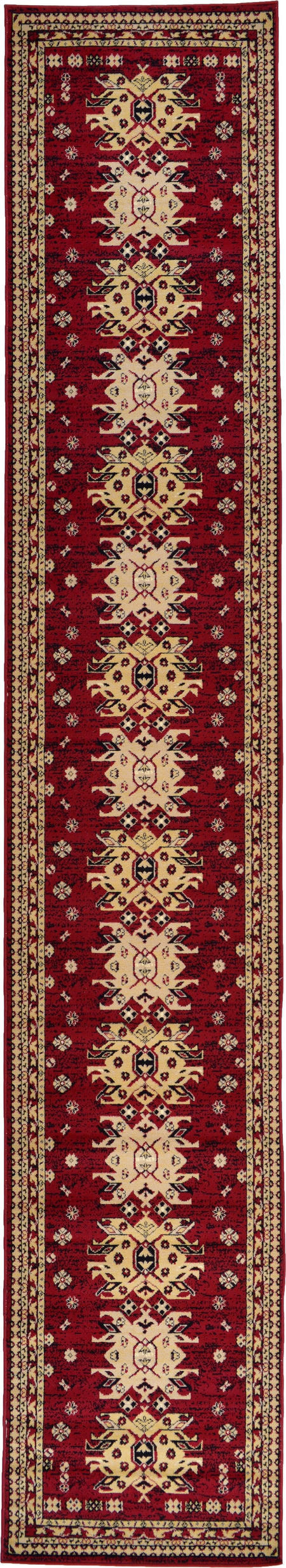 Tabriz Tapestries Collection Area Rug - Azerbaijan (Red)