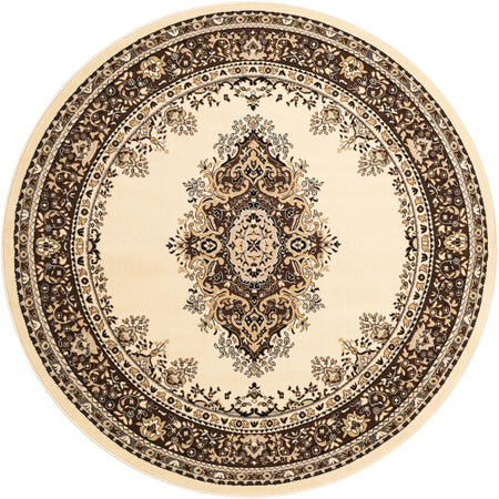 Tabriz Tapestry Collection Area Rug - Azerbaijan (Ivory)