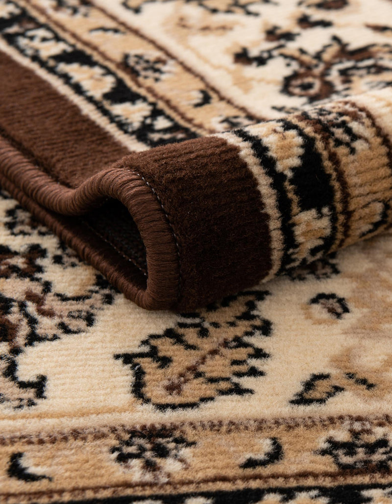 Isfahan Elegance Collection Area Rug - Naghsh-e Jahan (Brown) Rectangle Brown  lifestyle 6