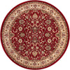 Isfahan Elegance Collection Area Rug - Naghsh-e Jahan (Burgundy) Round Burgundy  lifestyle 20