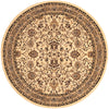 Isfahan Elegance Collection Area Rug - Naghsh-e Jahan (Ivory) Round Ivory  lifestyle 18