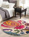 Marrakesh Elegance Collection Area Rug -  Beni Round Cream  lifestyle 35