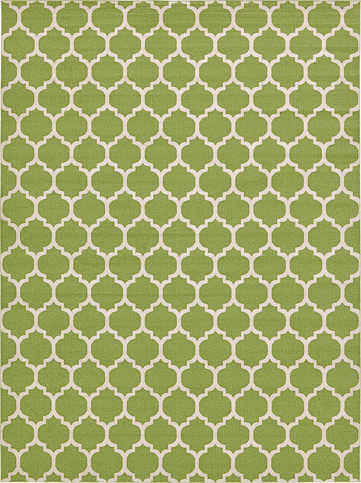 Lattice Gardens Collection Area Rug -  Bloomfield (Light Green)