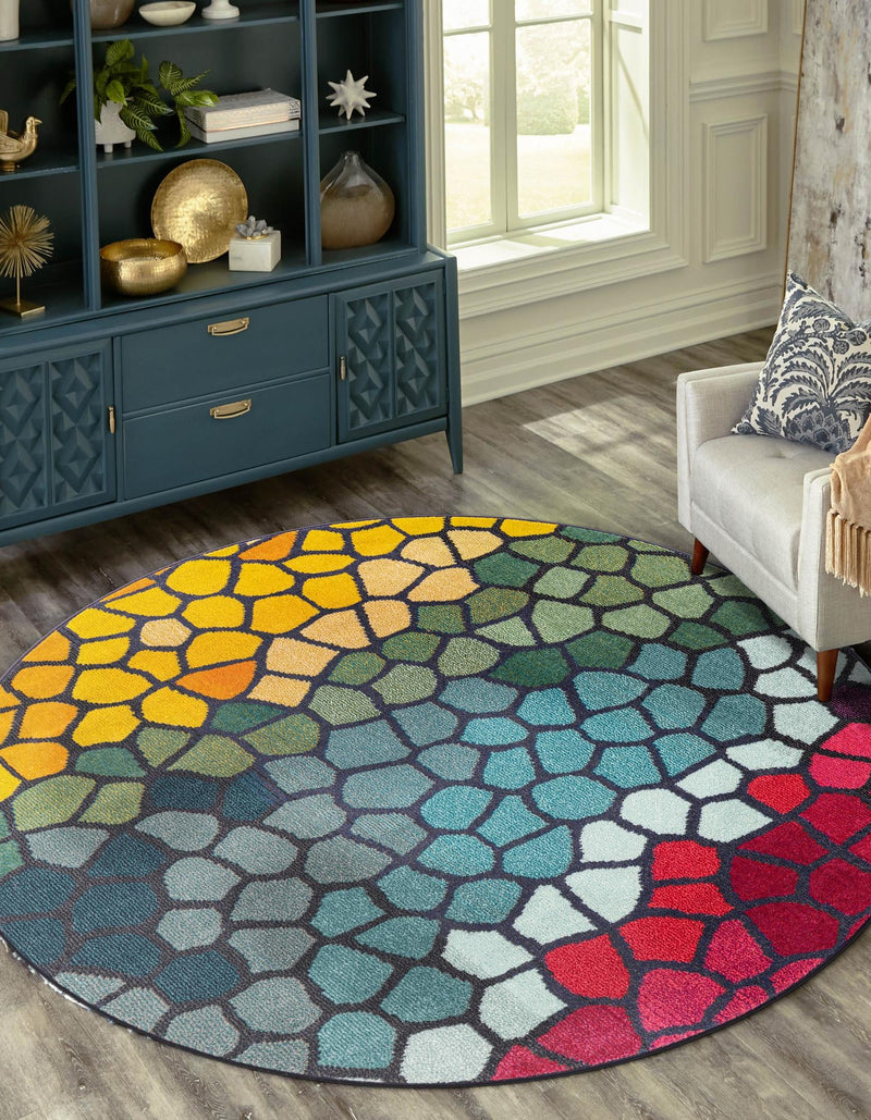 Marrakesh Elegance Collection Area Rug -  Melilla Round Multi  lifestyle 30