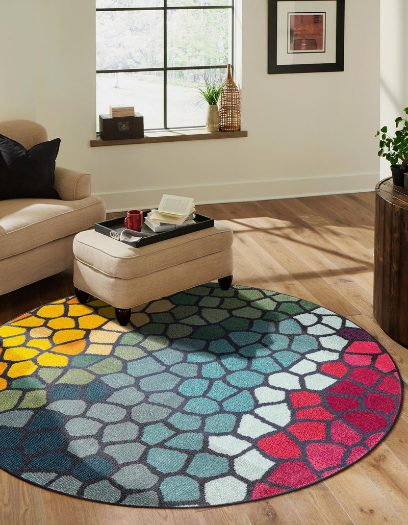 Marrakesh Elegance Collection Area Rug -  Melilla Round Multi  lifestyle 33