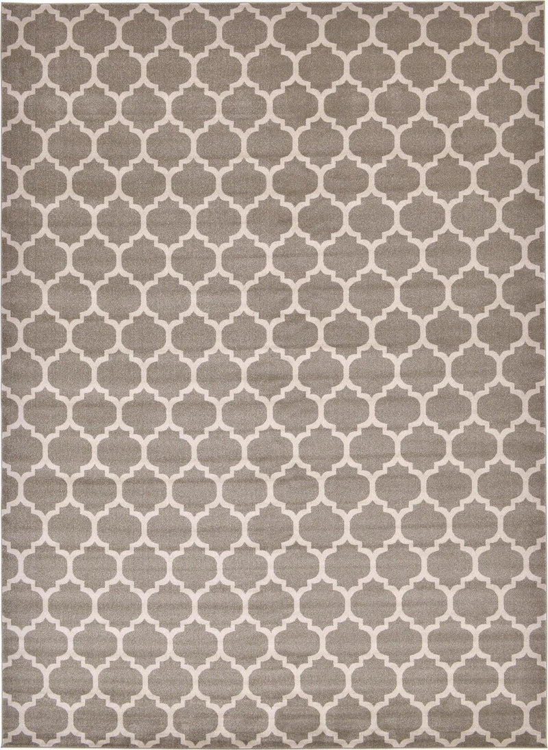 Lattice Gardens Collection Area Rug -  Bloomfield (Light Brown) Rectangle Light Brown  lifestyle 2