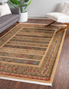 Zagros Oasis Collection Area Rug -  Khorramabad Rectangle Tan  lifestyle 8