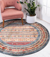 Zagros Oasis Collection Area Rug -  Khorramabad Round Blue  lifestyle 44