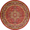 Persian Elegance Collection Area Rug -  Khorasan Round Red  lifestyle 8