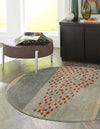 Zagros Oasis Collection Area Rug -  Kermanshah Round Blue  lifestyle 14