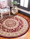 Versailles Elegance Collection Area Rug -  Montreuil Round Red  lifestyle 46