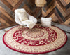 Versailles Elegance Collection Area Rug -  Montreuil Round Red  lifestyle 57