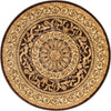 Versailles Elegance Collection Area Rug -  Montreuil Round Brown  lifestyle 43