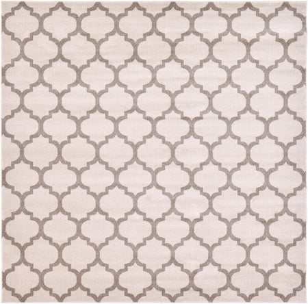 Lattice Gardens Collection Area Rug -  Bloomfield (Beige and Light Brown)