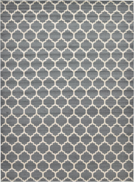 Lattice Gardens Collection Area Rug -  Bloomfield (Dark Gray)