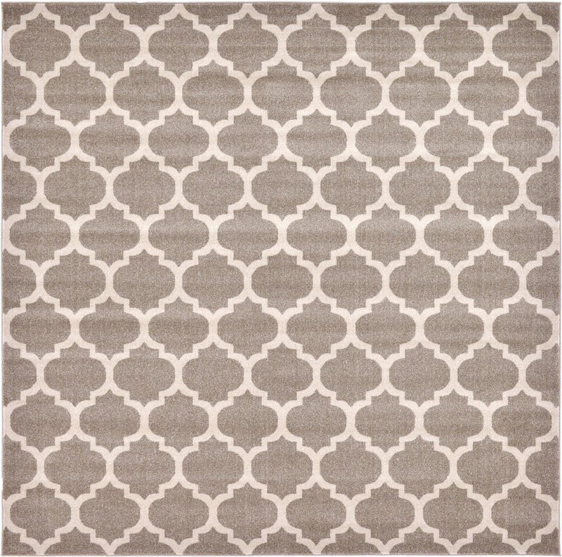 Lattice Gardens Collection Area Rug -  Bloomfield (Light Brown) Square Light Brown  lifestyle 22