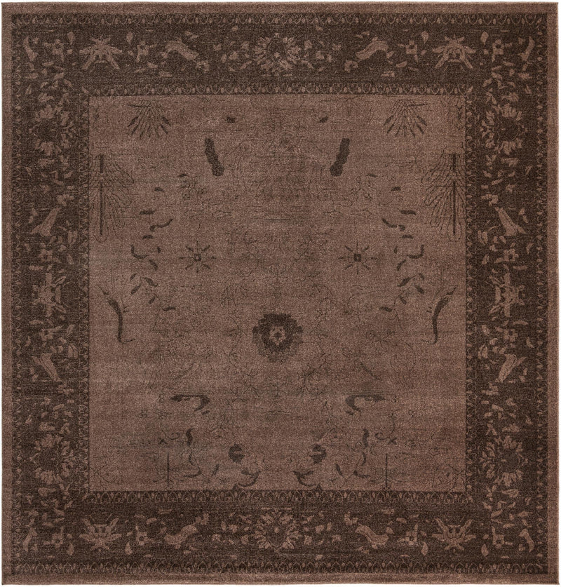 Horizon Collection Area Rug -  Apex (Brown) Square Brown  lifestyle 20