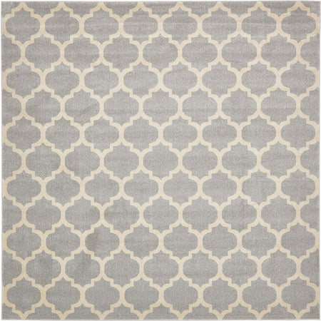 Lattice Gardens Collection Area Rug -  Bloomfield (Light Gray)