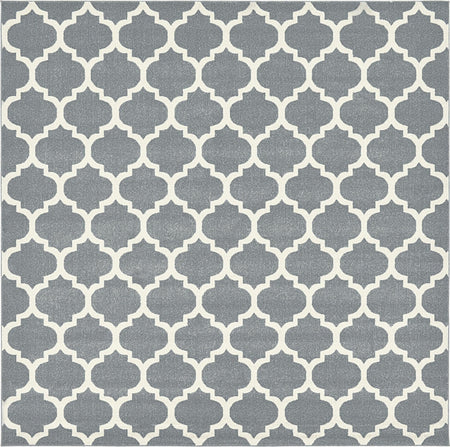 Lattice Gardens Collection Area Rug -  Bloomfield (Dark Gray)