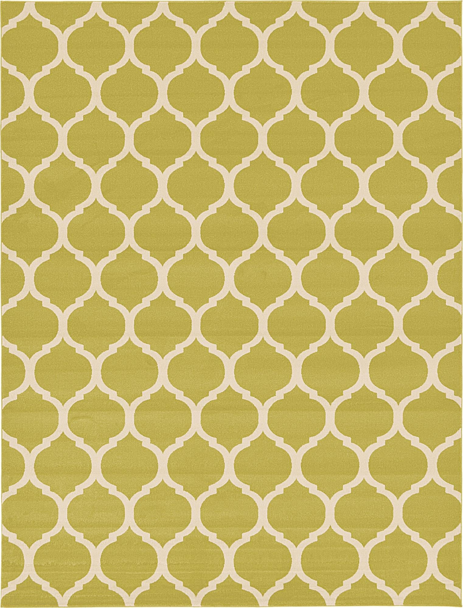 Lattice Gardens Collection Area Rug -  Bloomfield (Olive)