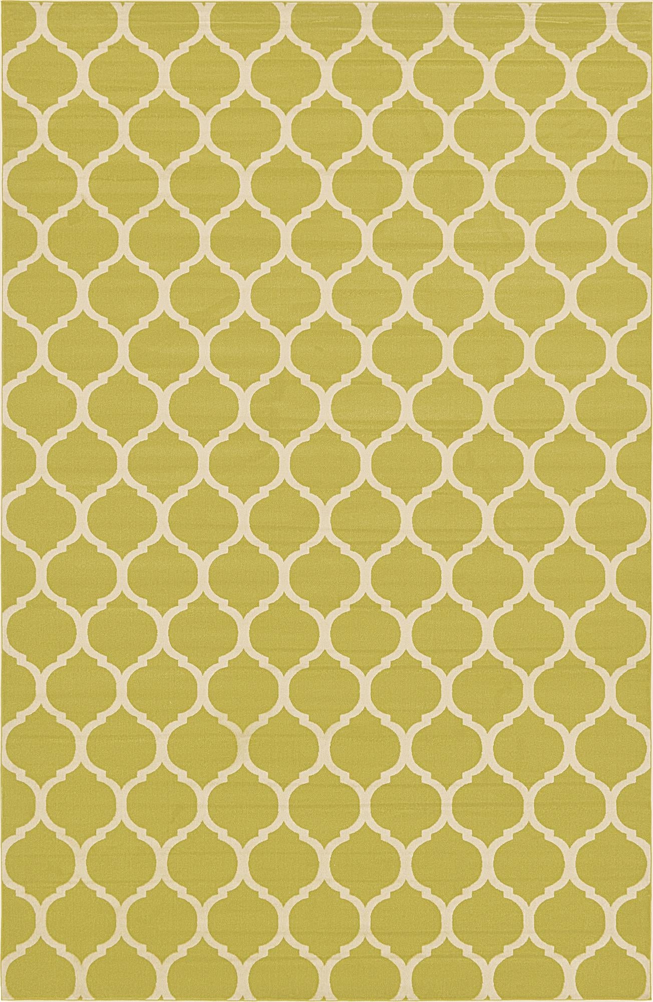 Lattice Gardens Collection Area Rug -  Bloomfield (Olive)