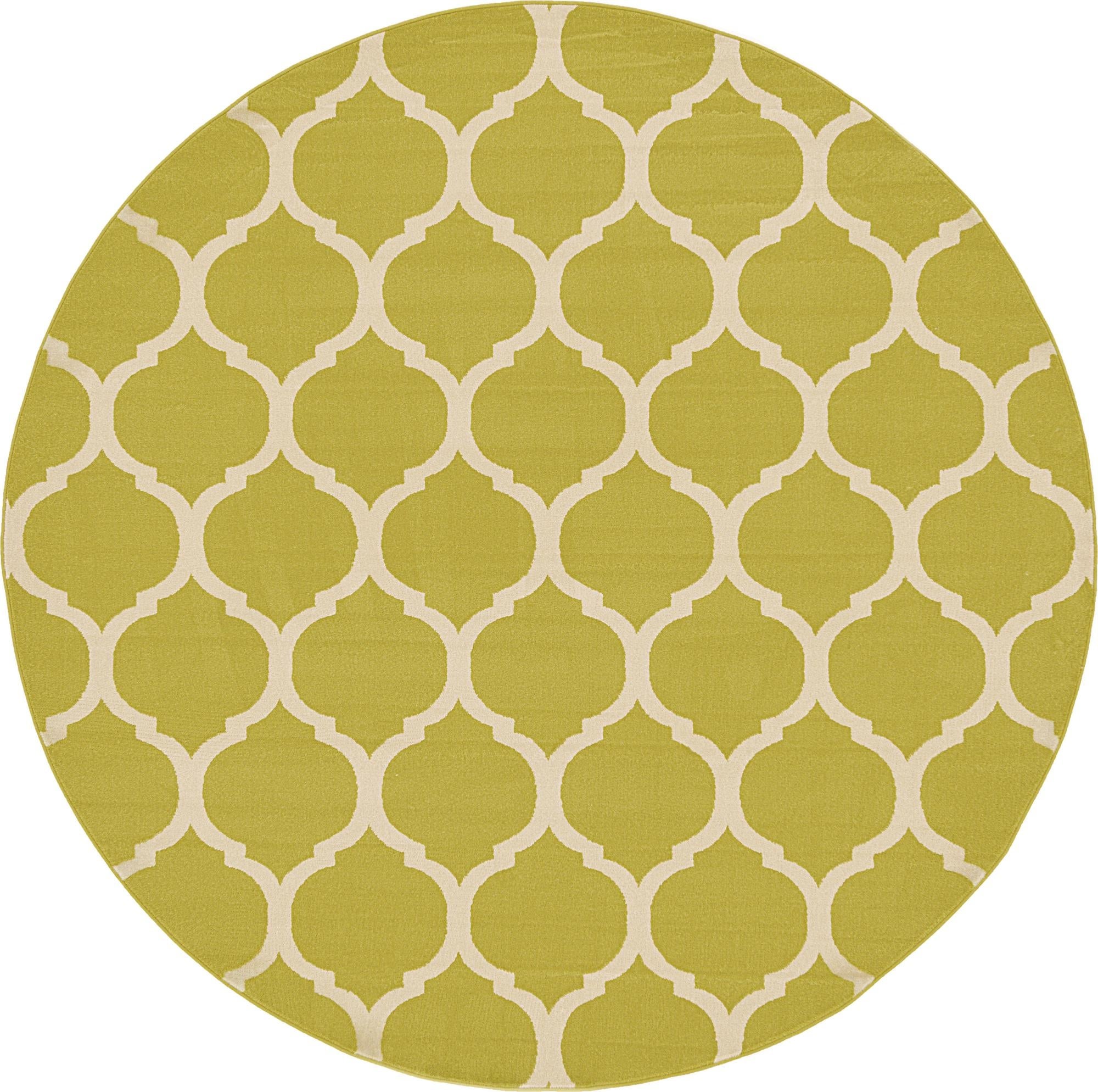 Lattice Gardens Collection Area Rug -  Bloomfield (Olive)