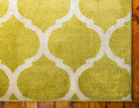 Lattice Gardens Collection Area Rug -  Bloomfield (Olive)