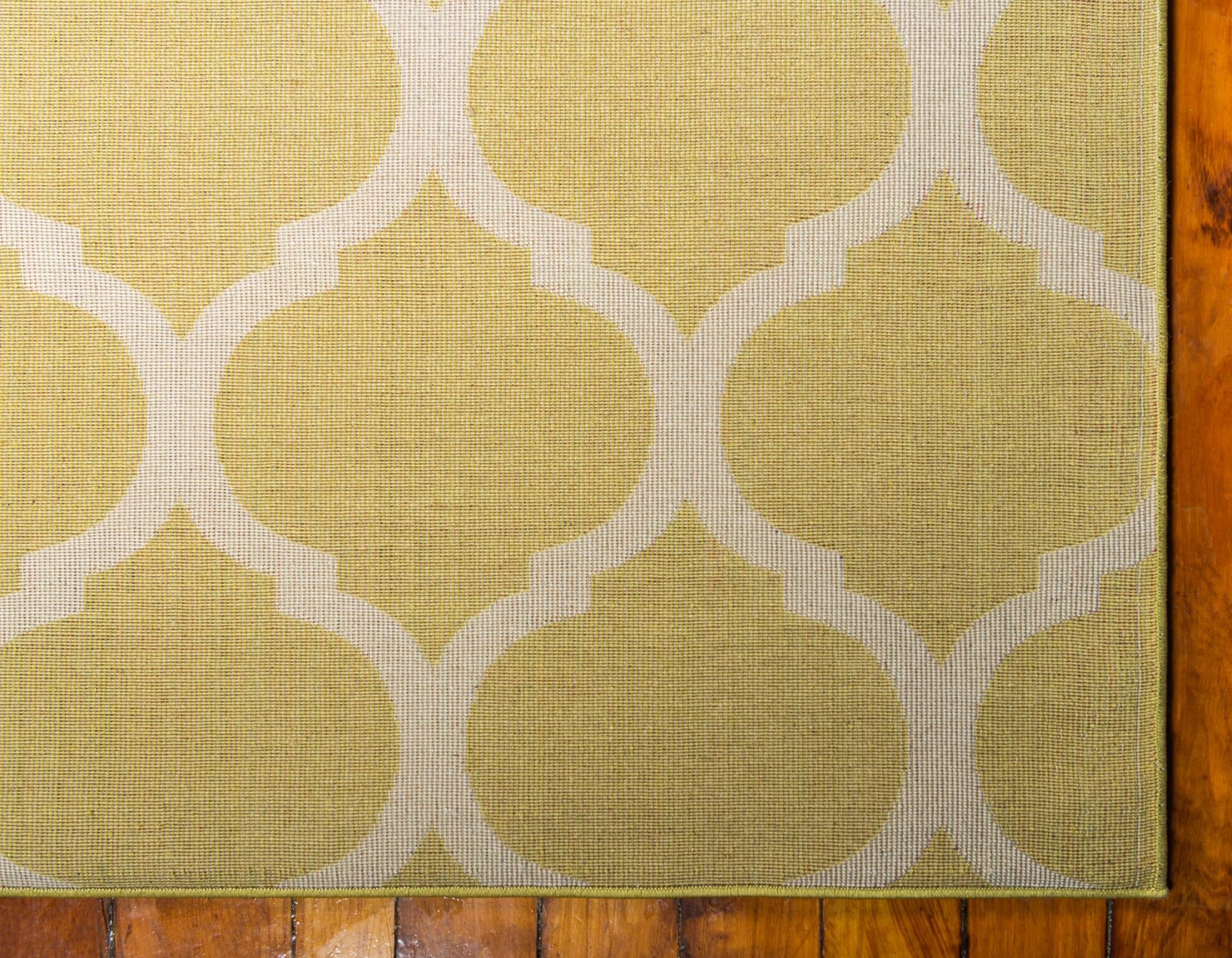 Lattice Gardens Collection Area Rug -  Bloomfield (Olive)