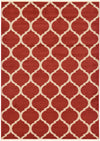 Lattice Gardens Collection Area Rug -  Bloomfield (Red) Rectangle Red Main