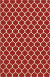 Lattice Gardens Collection Area Rug -  Bloomfield (Red) Rectangular Red  lifestyle 2