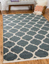 Lattice Gardens Collection Area Rug -  Bloomfield (Navy Blue)