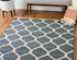 Lattice Gardens Collection Area Rug -  Bloomfield (Navy Blue)