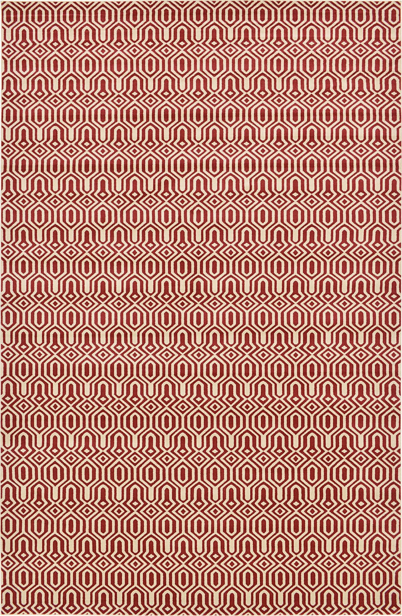 Lattice Gardens Collection Area Rug -  Thicketon Rectangular Red  lifestyle 7