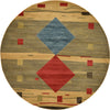 Zagros Oasis Collection Area Rug -  Susa Round Tan  lifestyle 11