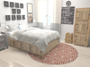 Lattice Gardens Collection Area Rug -  Thicketon Round Red  lifestyle 11