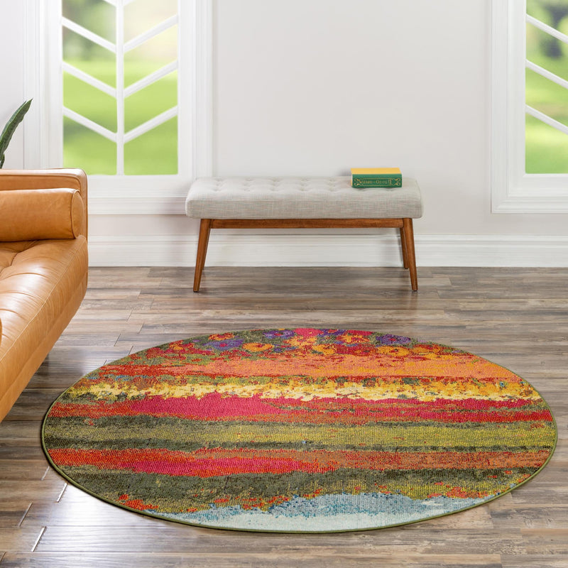 Marrakesh Elegance Collection Area Rug -  Taliouine Round Multi  lifestyle 84