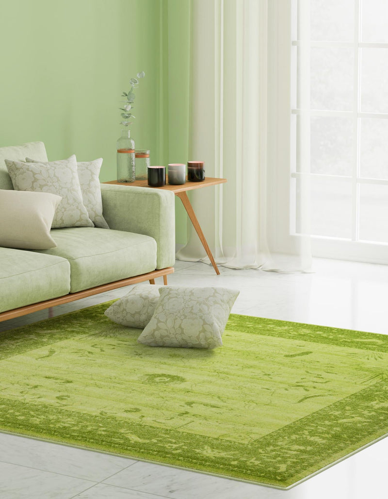 Horizon Collection Area Rug -  Apex (Light Green) Square Light Green  lifestyle 16