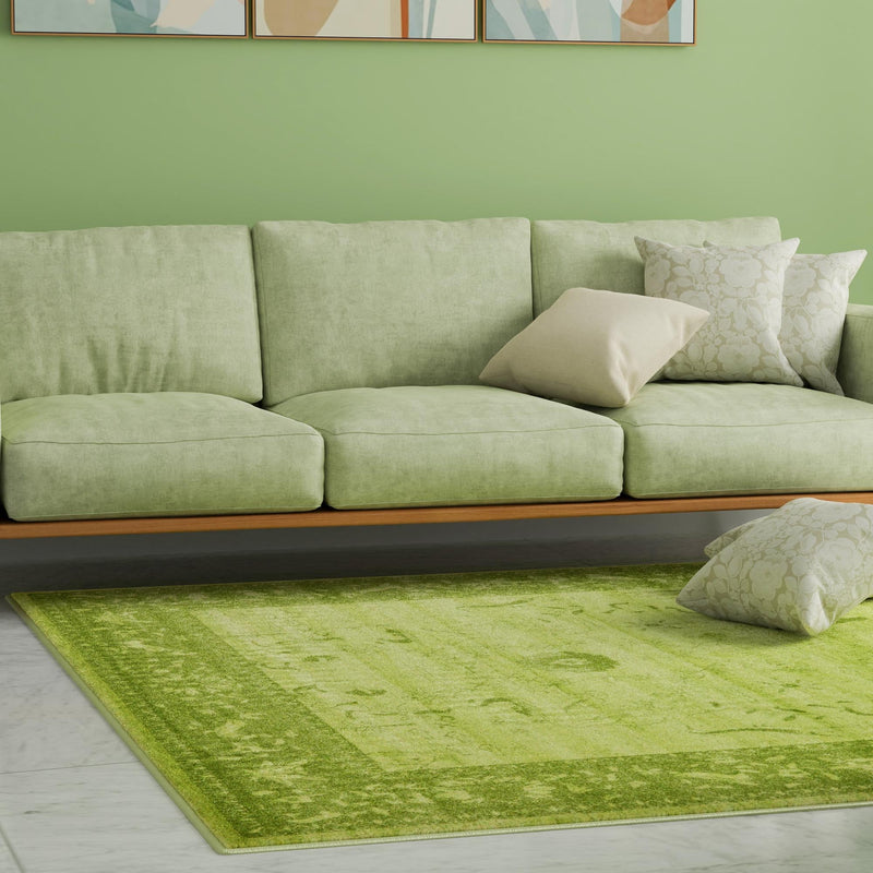 Horizon Collection Area Rug -  Apex (Light Green) Square Light Green  lifestyle 55