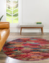 Sedona Vista Collection Area Rug -  Yucca Round Multi  lifestyle 25