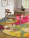 Marrakesh Elegance Collection Area Rug -  Draa Round Multi  lifestyle 53