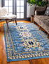 Tabriz Tapestries Collection Area Rug - Azerbaijan (Light Blue)