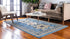 Tabriz Tapestries Collection Area Rug - Azerbaijan (Light Blue)