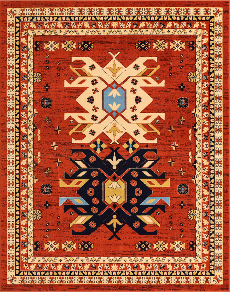 Tabriz Tapestries Collection Area Rug - Azerbaijan (Terracotta) Rectangle Terracotta Main