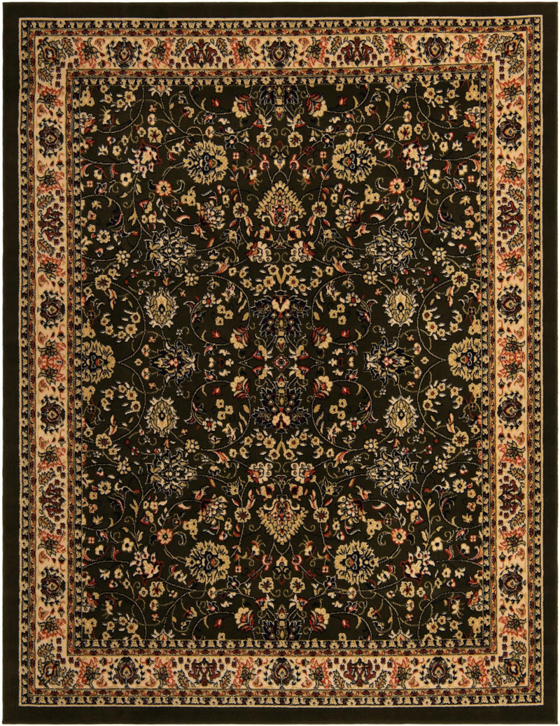 Isfahan Elegance Collection Area Rug - Naghsh-e Jahan (Green) Rectangle Green Main