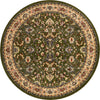 Isfahan Elegance Collection Area Rug - Naghsh-e Jahan (Green) Round Green  lifestyle 17