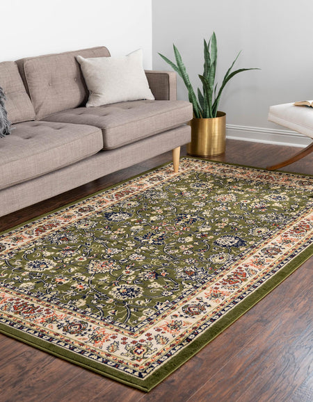 Isfahan Elegance Collection Area Rug - Naghsh-e Jahan (Green)